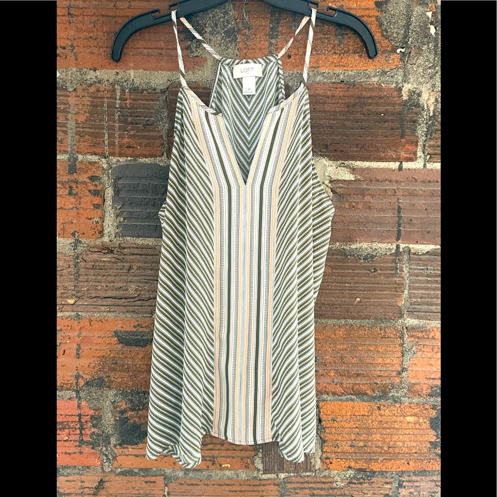 Loft Tank, Green/Pink, Medium